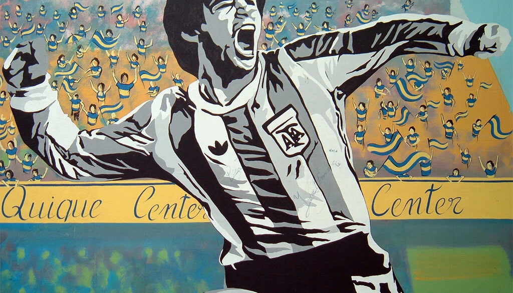Graffiti of Diego Armando Maradona.