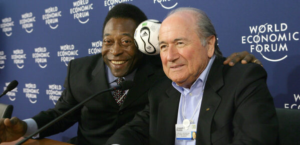 Pele, Sepp Blatter - World Economic Forum Annual Meeting Davos 2006