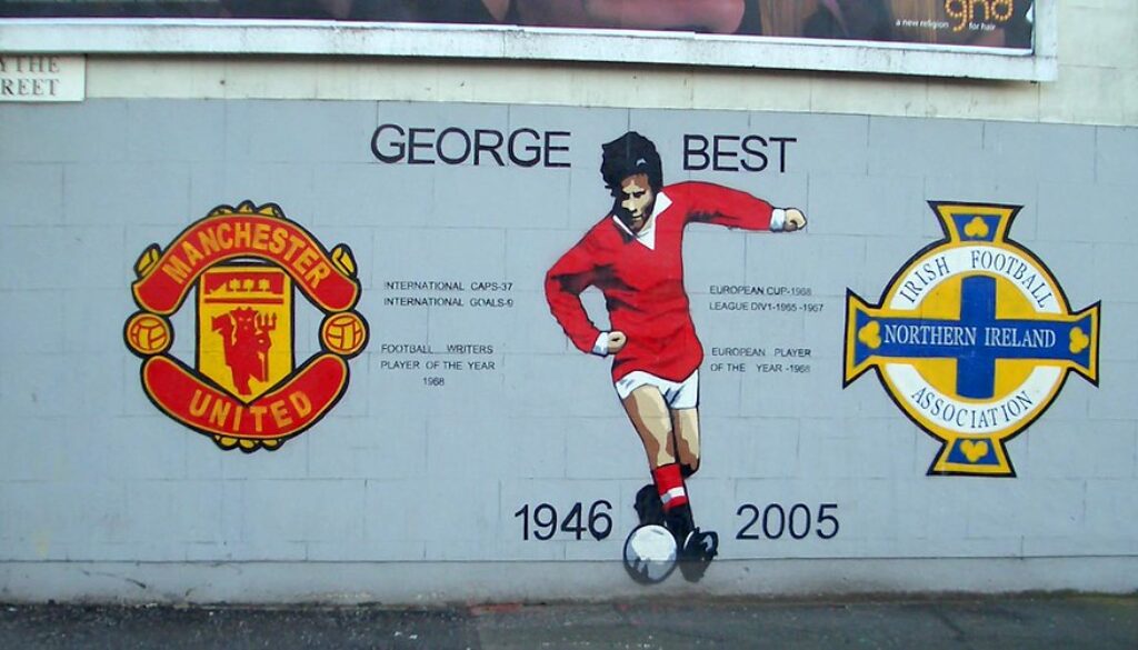 Wandbild mural für George Best